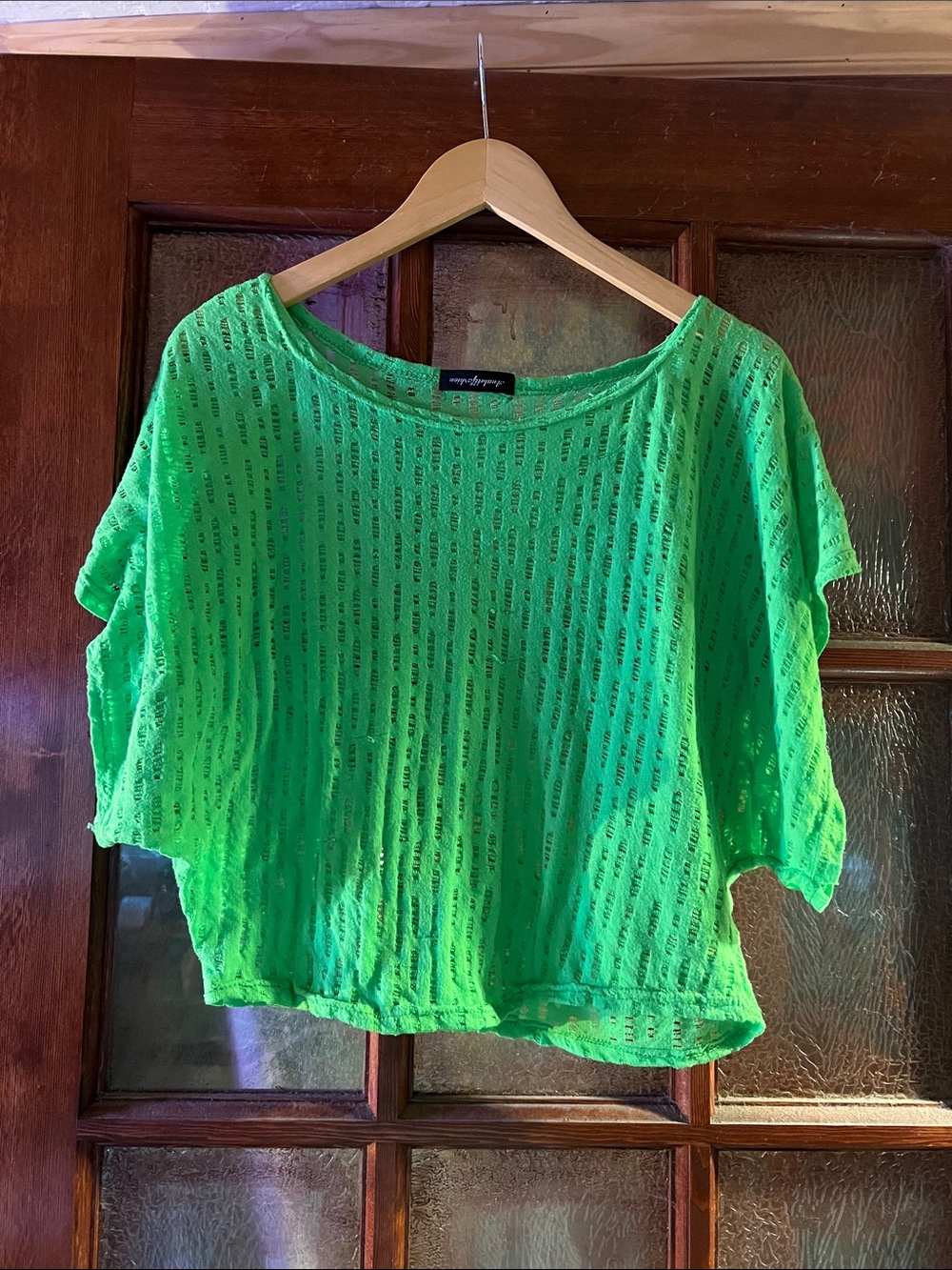 Bright Neon Green Lightweight Knit Crop Top